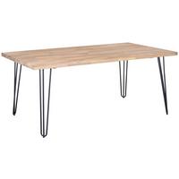 Gartentisch Bergen Aus Akazienholz L: 180 Cm - Schwarz/Akaziefarben, MODERN, Holz/Metall (180/75/100cm) - Beldano