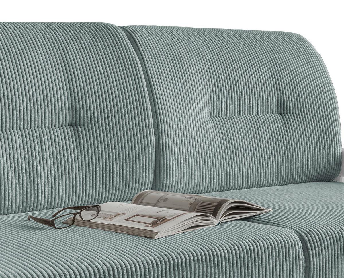 Schlafsofa Camino Weiß/hellblau B: 154 Cm - Weiß/Hellblau, MODERN, Holz/Textil (154/88/90cm) - Livetastic