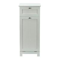 WÄSCHESCHRANK Weiß B: 40cm - Weiß, Design, Holzwerkstoff (40/90/38cm) - Livetastic