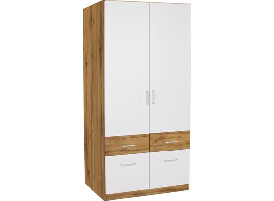 Šatná Skriňa Aalen-extra - farby dubu/biela, Konvenčný, kompozitné drevo (91cm) Šatná Skriňa Aalen-extra - farby dubu/biela, Konvenčný, kompozitné drevo (91cm)