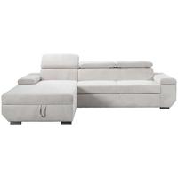 Sofa Lars Beige, Lf: 146x240 Cm - Chromfarben/Creme, Basics, Textil (189/268cm) - Livetastic