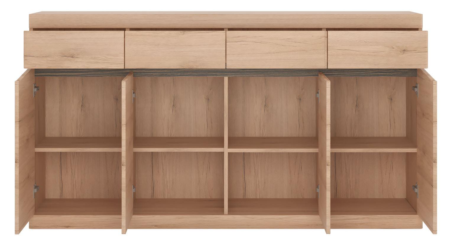 Komód Summer - San Remo tölgy, Modern, faalapú anyag (168/92/40cm) - Modern Living