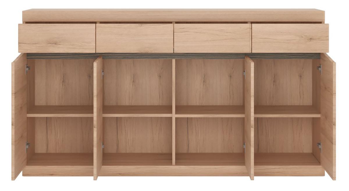 Kommode Sumemr San Remo Eiche Dekor B: 168 Cm - Eiche San Remo, MODERN, Holzwerkstoff (168/92/40cm) - Modern Living