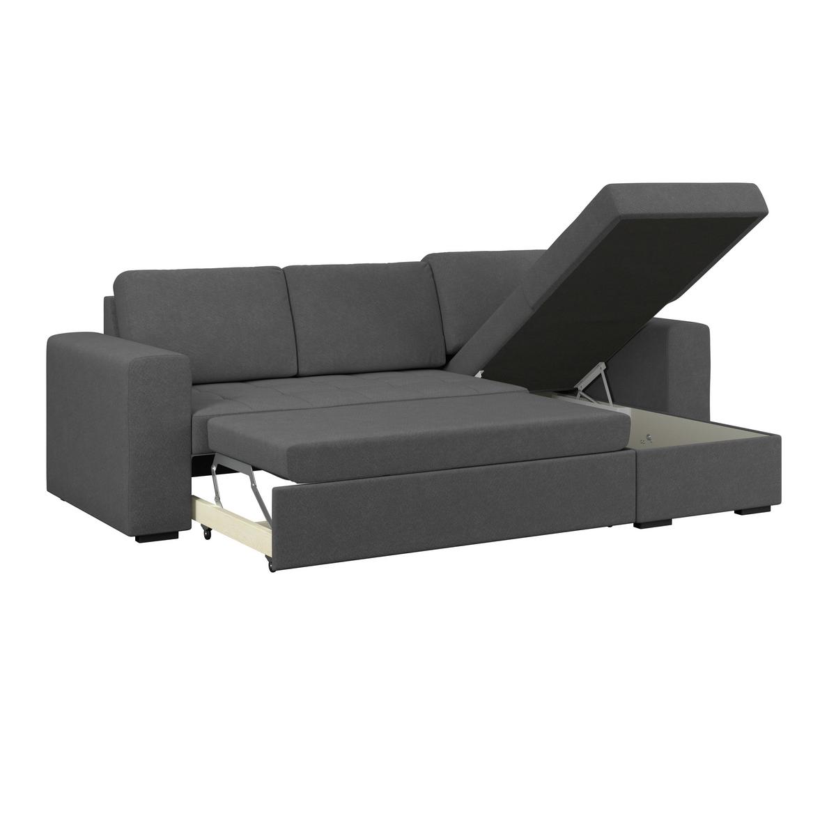 Ecksofa Jan Anthrazit S: 247x155 Cm - Anthrazit, Trend, Textil (247/155cm)