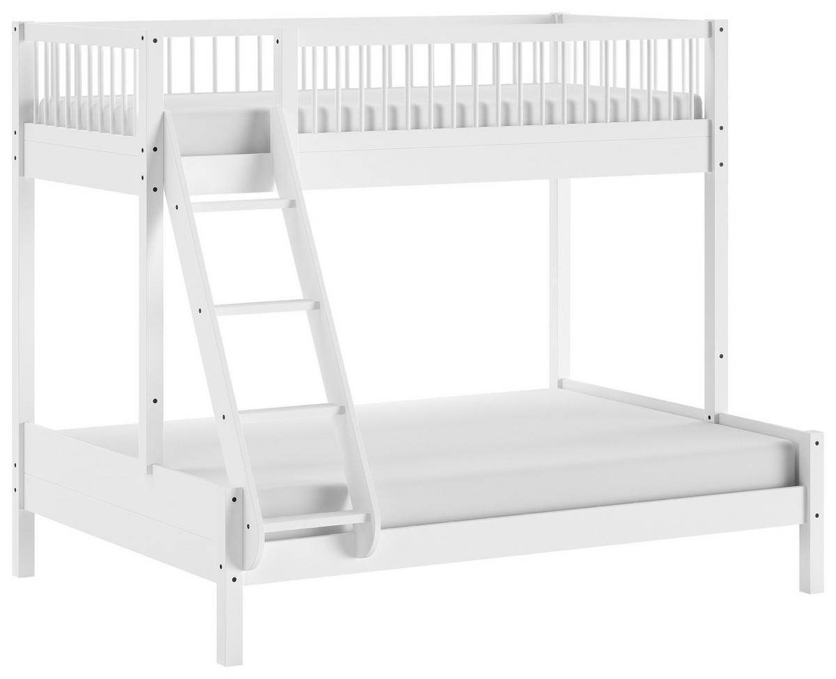 Etagenbett Forrest Weiß 90/140x200cm - Weiß/Naturfarben, MODERN, Holz (90/140/200cm) - Vipack