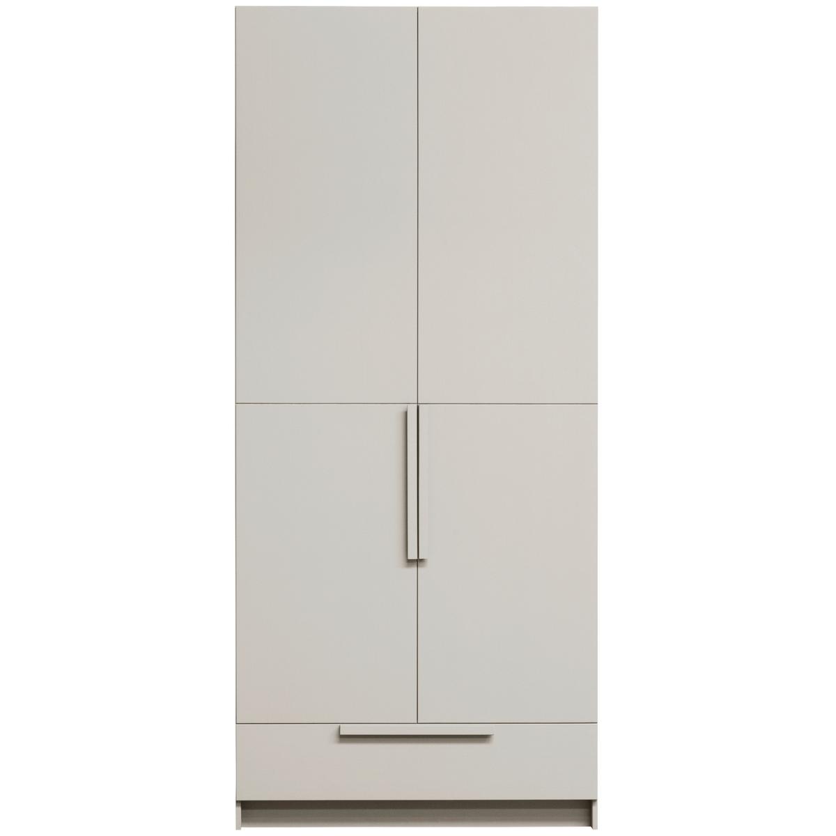 Garderobenschrank Pure Hellgrau B: 95 Cm - Hellgrau, Design, Holz (95/215/60cm) - Livetastic