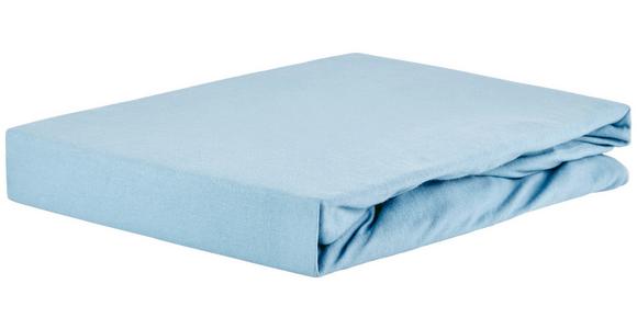 Spannleintuch Jardena Rauchblau 160x200 Cm Baumwolle - Blau, KONVENTIONELL, Textil (140-160/200cm) - James Wood