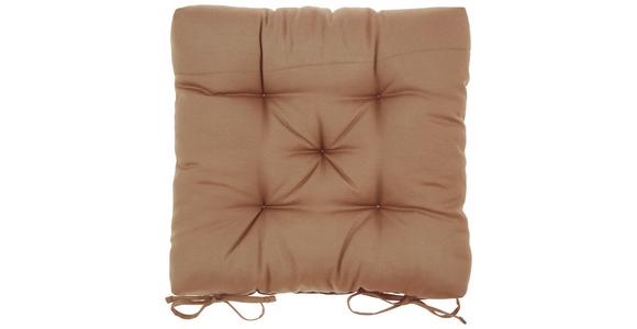 Sitzkissen Bea 40x40x7 cm Beige - Beige, ROMANTIK / LANDHAUS, Textil (40/40/7cm) - James Wood