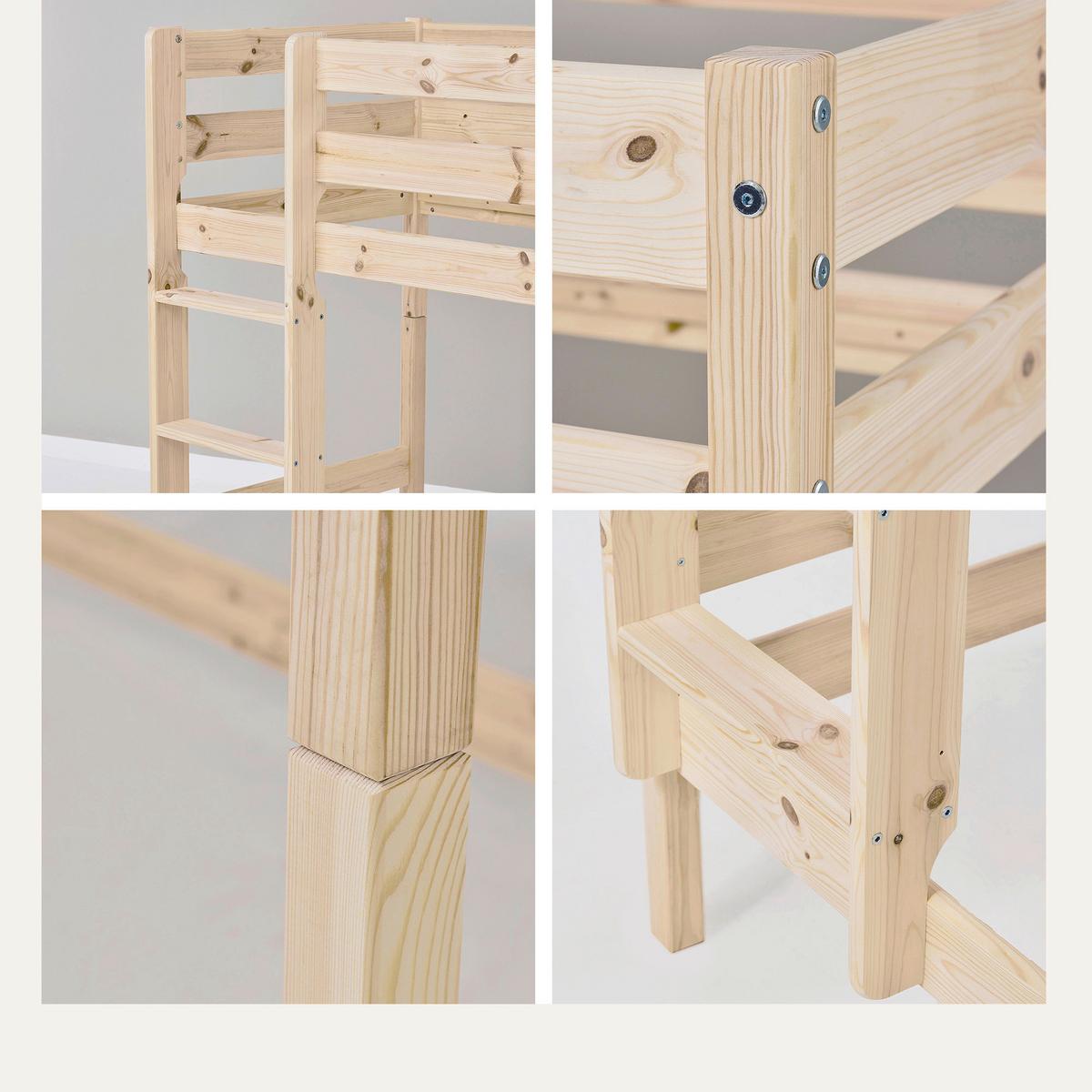 Etagenbett Eco Comfort Kiefer Natur, Lf: 90x190 Cm - Naturfarben/Kieferfarben, MODERN, Holz (90/190cm) - MID.YOU