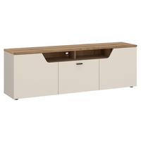 TV-Element Cut Out, B: 165 cm Kaschmir/Eichefarben - Kaschmir/Eichefarben, MODERN, Holzwerkstoff (165/56,5/45cm) - Premium Living