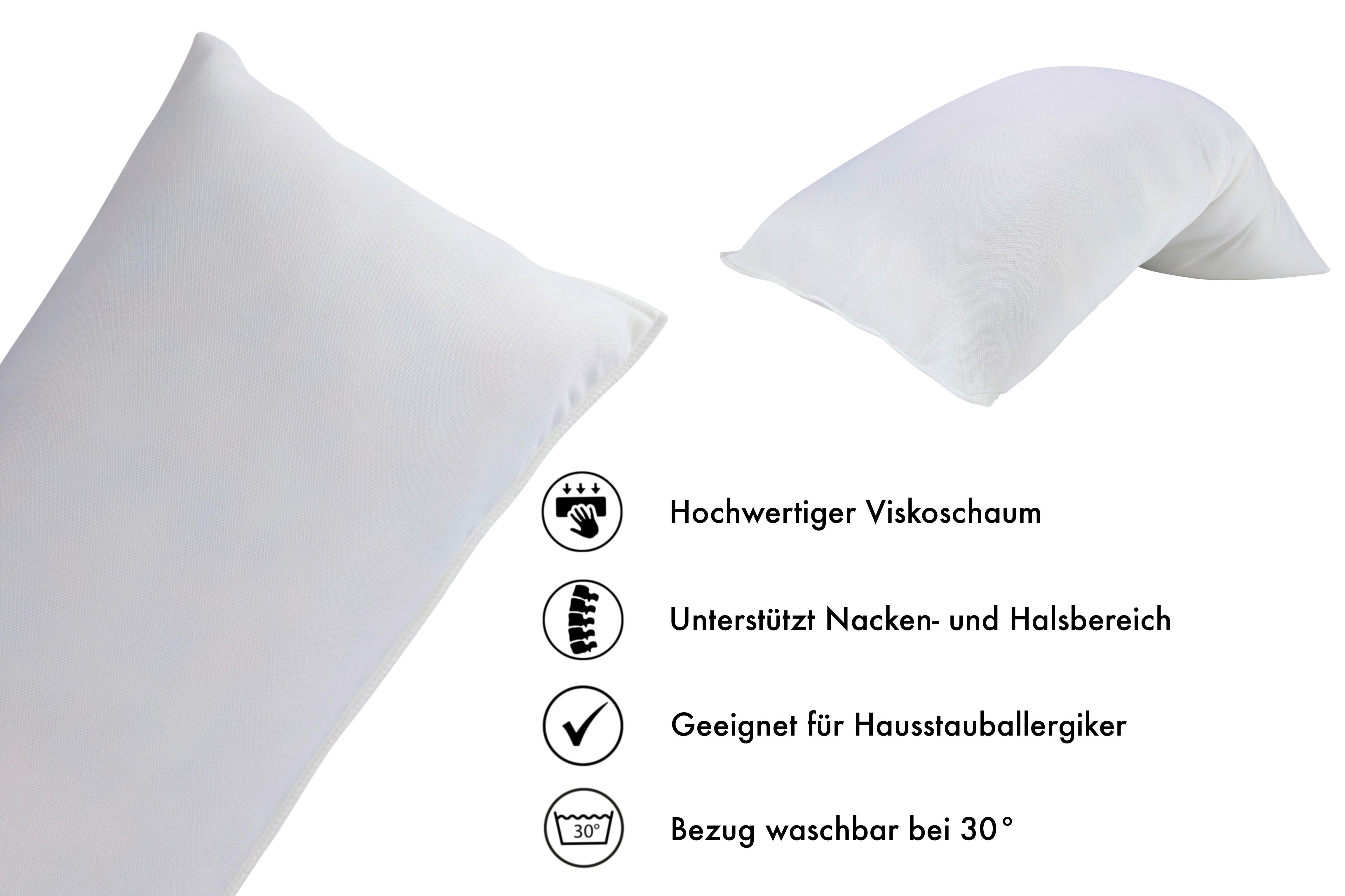 Nackenstützkissen Kissen Q 10 - Mx 60 - Weiß, Basics, Textil (35/75cm) - MID.YOU