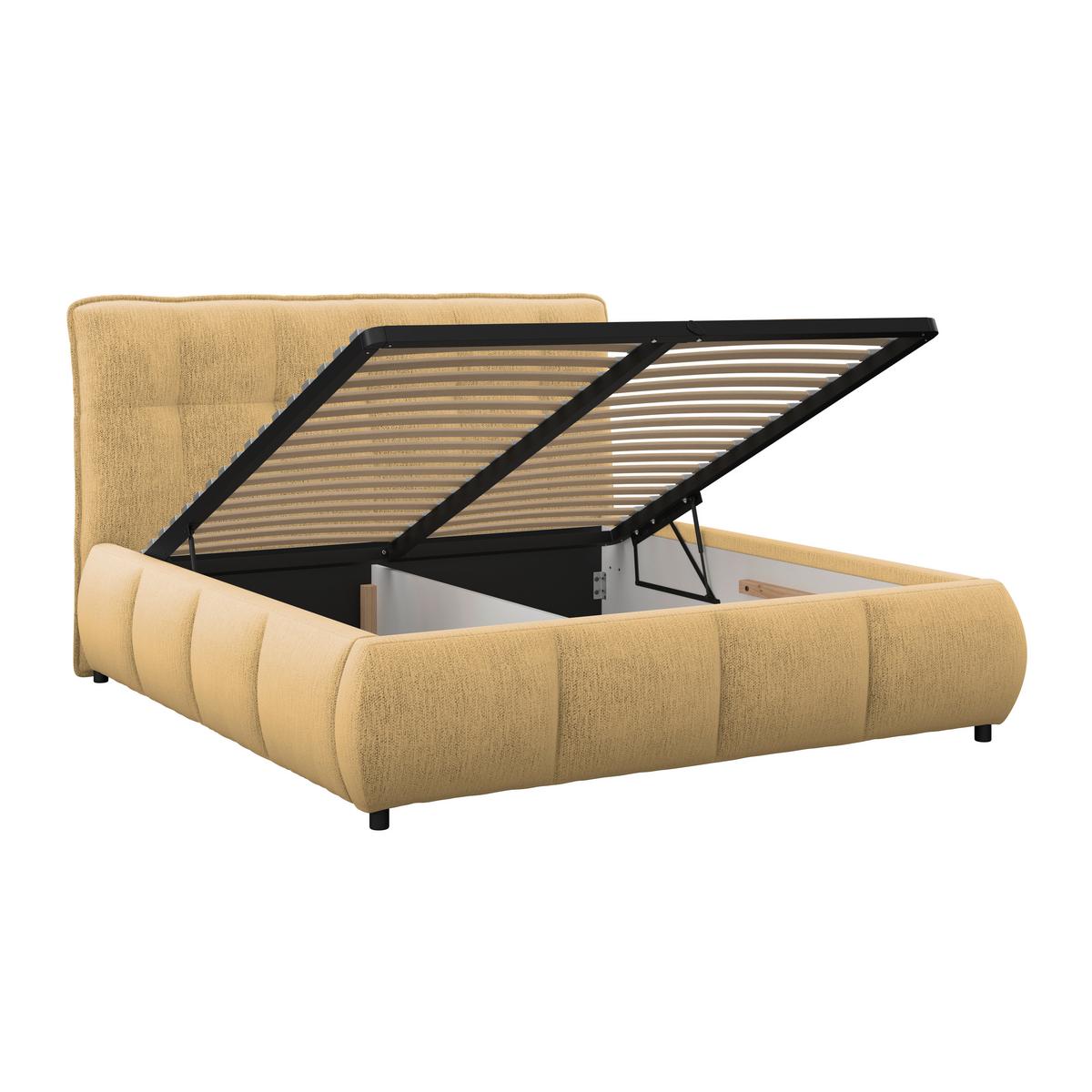 Polsterbett Limo Goldfarben 140x200 Cm - Goldfarben/Schwarz, KONVENTIONELL, Holz/Holzwerkstoff (140/200cm) - James Wood