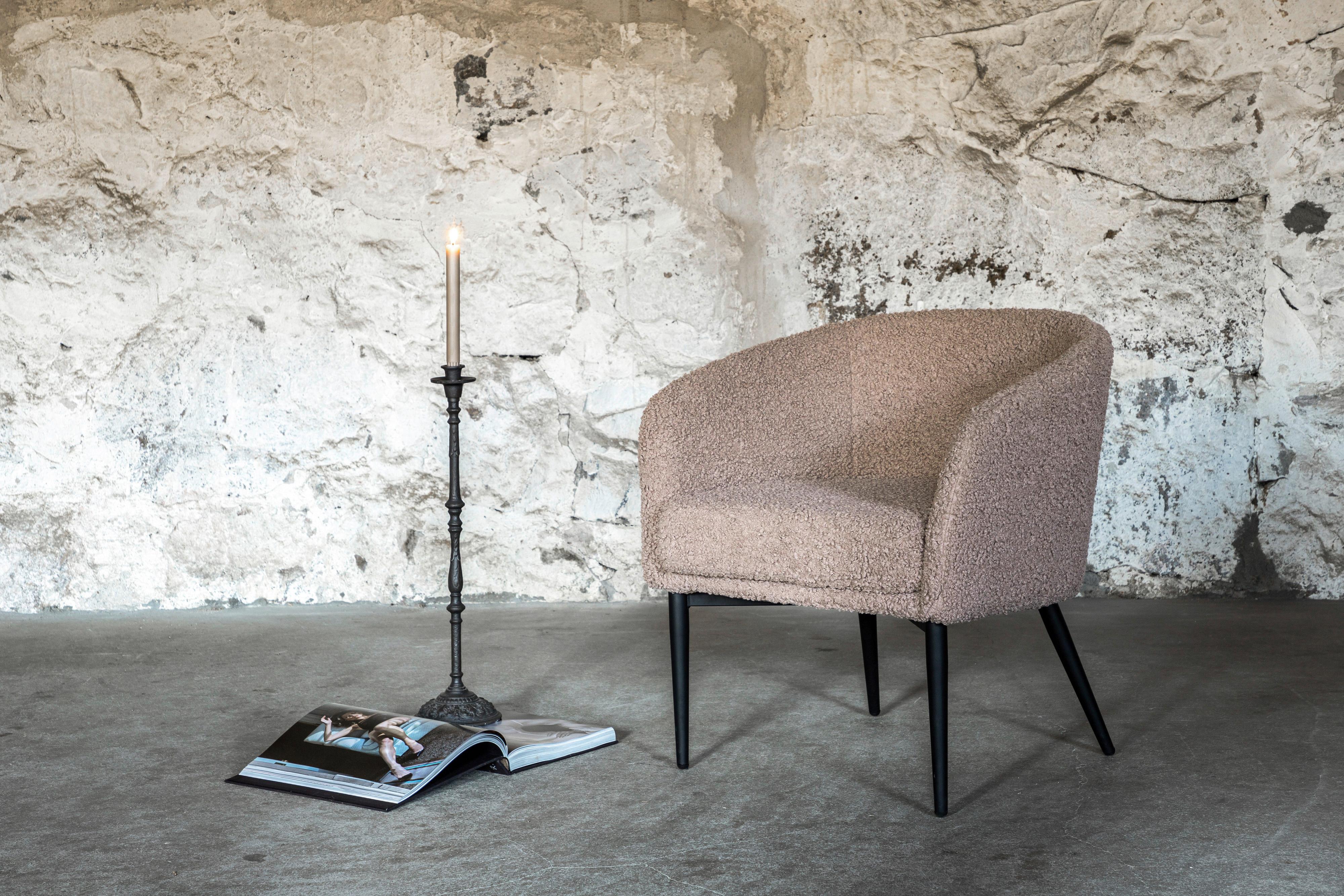 Sessel Fluffy - Design, Textil/Metall (83/70/64cm) - Livetastic