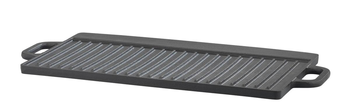 GRILLPLATTE 42x2x23 cm - Schwarz, Basics, Metall (42/2/23cm) - GSW