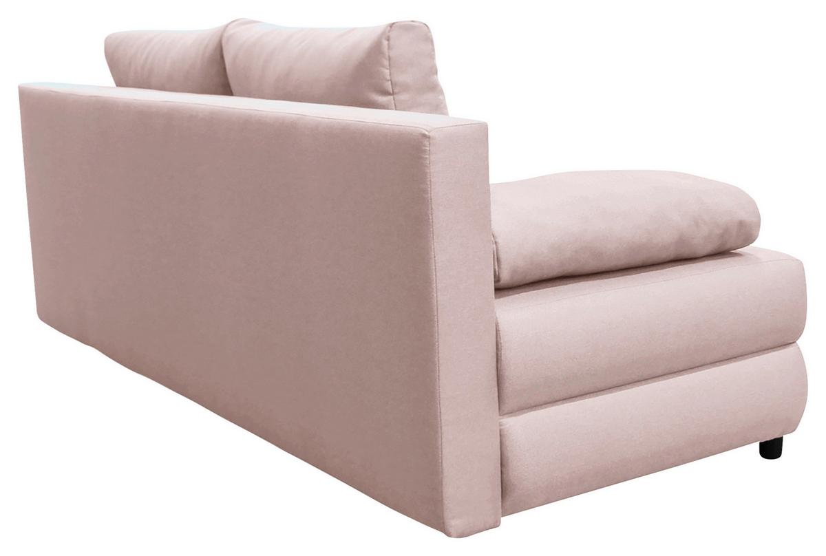 Schlafsofa Mela Rosa B: 200 cm - Schwarz/Rosa, Design, Textil (200/88/87cm) - P & B