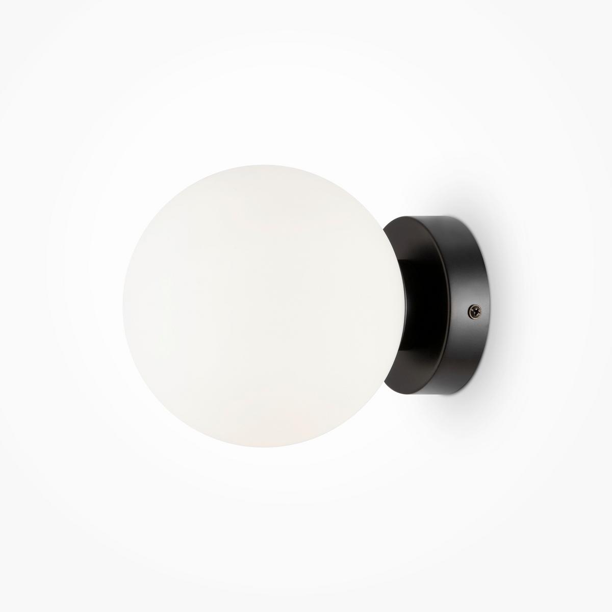 Wandleuchte Basic Form - Schwarz/Weiß, Trend, Glas/Metall (15/18cm) - MAYTONI