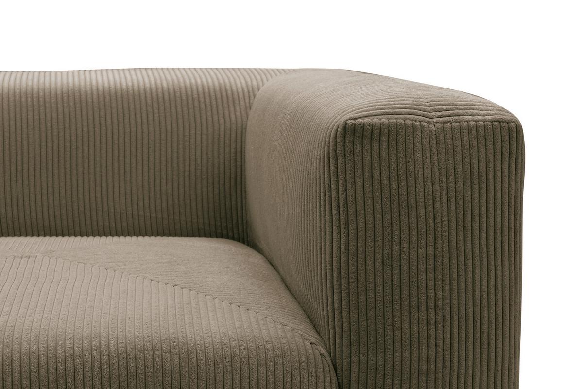 Sofaelement Schlammfarben B: 108 cm - Schlammfarben/Schwarz, Design, Textil (108/69/108cm) - MID.YOU