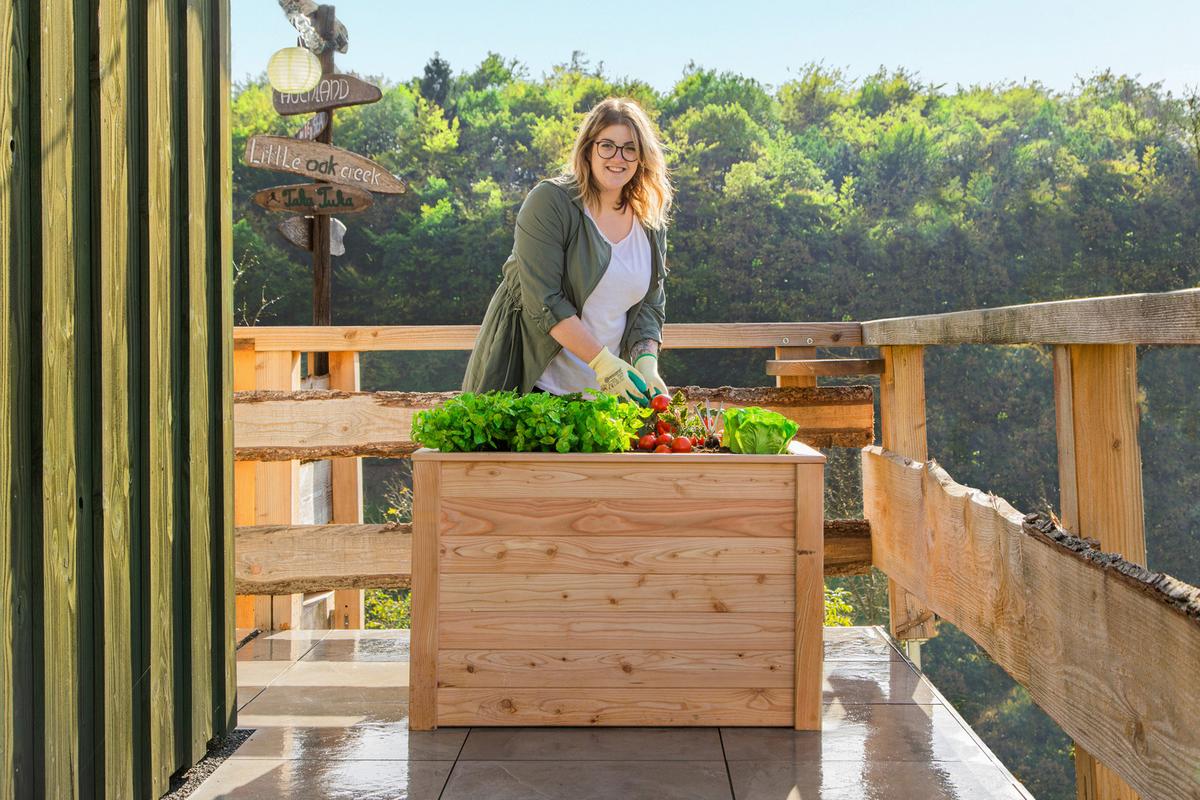 Hochbeet Hochbeet Lärche 100 - Lärchefarben, Basics, Holz (65/66/100cm)