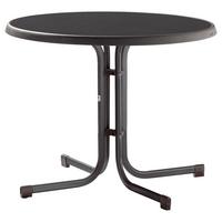 Gartentisch Klappbar Holzwerkstoff/metall ⌀ 86 Cm - Grau, MODERN, Holzwerkstoff/Metall (86/86/72cm) - Sieger