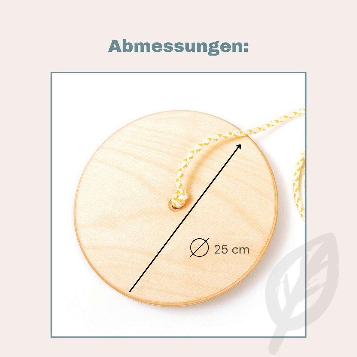 Scheibenschaukel natur DM ca. 25 cm - Birkefarben, Basics, Holz (25cm) - CLIFF