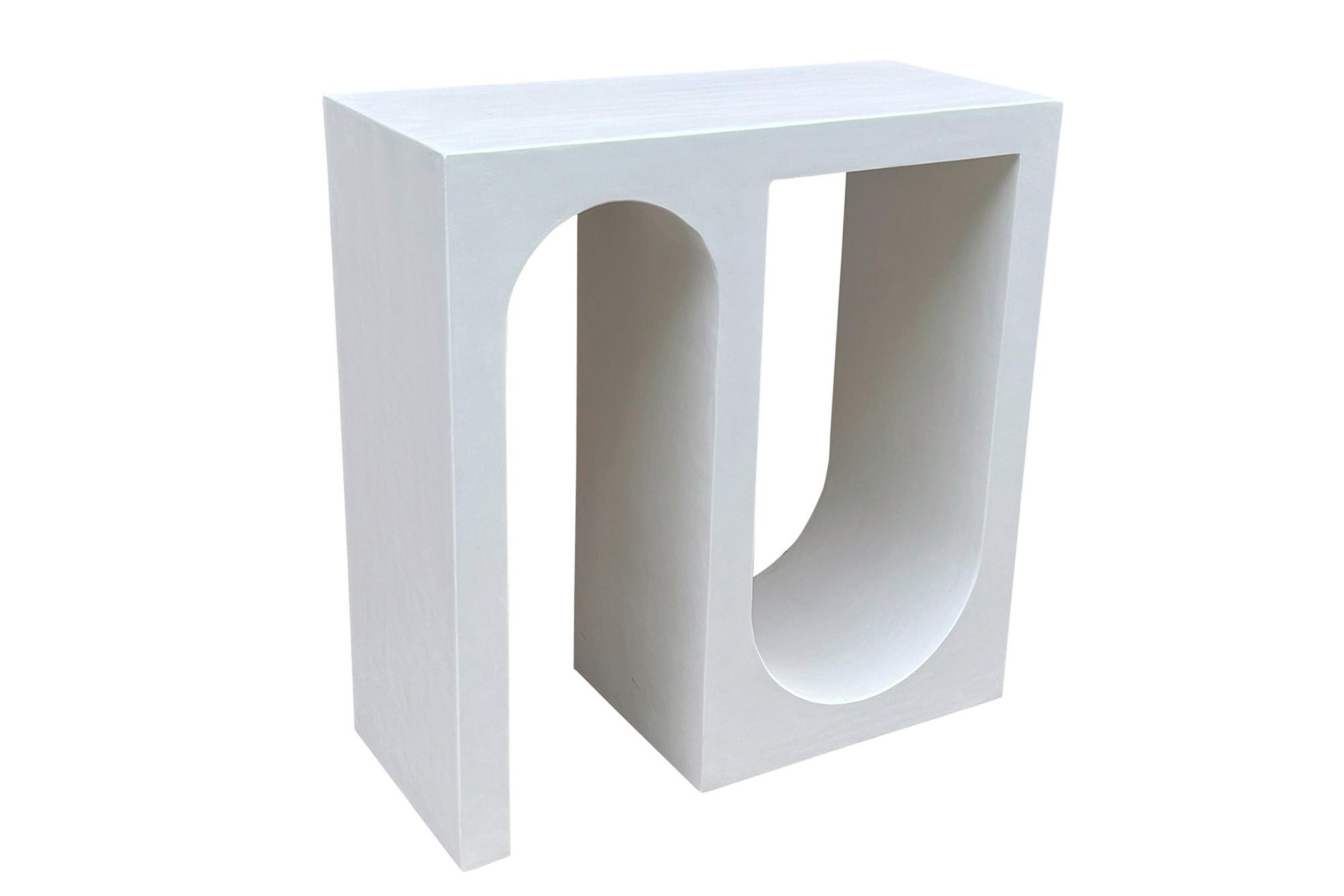 KONSOLENTISCH Weiß B: 78cm - Weiß, Design, Holzwerkstoff/Stein (78/80/33cm) - MID.YOU