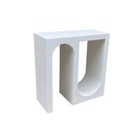 KONSOLENTISCH Weiß B: 78cm - Weiß, Design, Holzwerkstoff/Stein (78/80/33cm) - MID.YOU