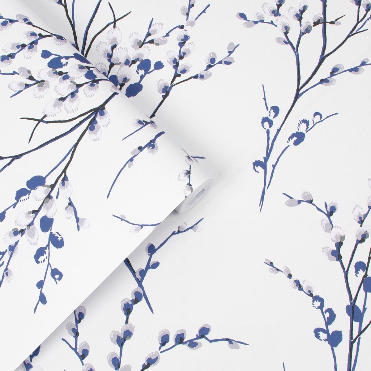 VLIESTAPETE 113360 - Blau/Weiß, Basics, Papier/Kunststoff (52/1000cm)