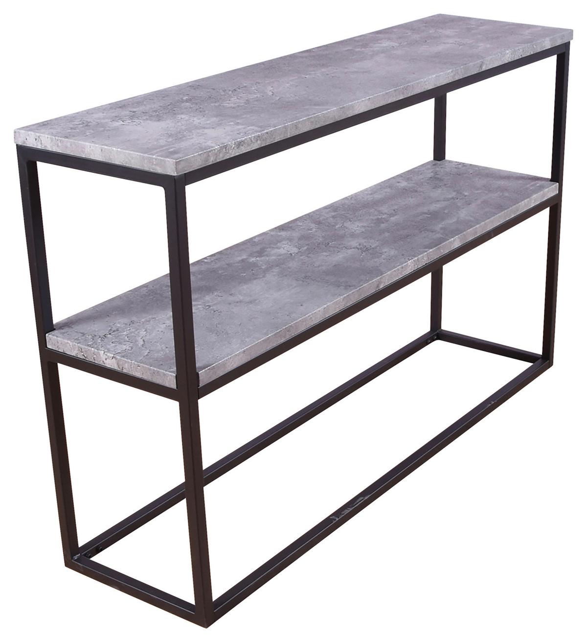 Beistelltisch Rise Dunkelgrau/Schwarz B: 30 cm - Dunkelgrau/Schwarz, Design, Holzwerkstoff/Metall (110/30/70cm) - Livetastic