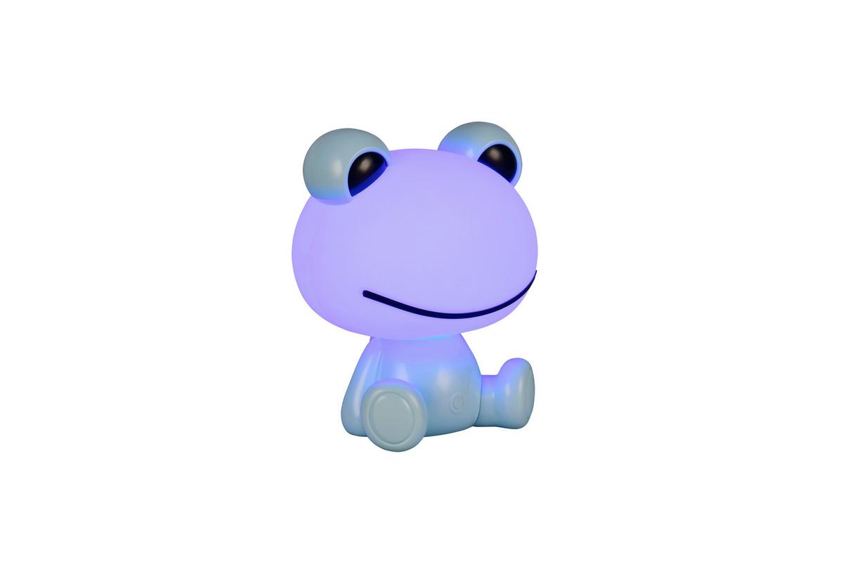 LED-Tischleuchte Hopper Blau Weiß B: 16,5 cm - Blau/Weiß, LIFESTYLE, Kunststoff (19,5/16,5/24,5cm)