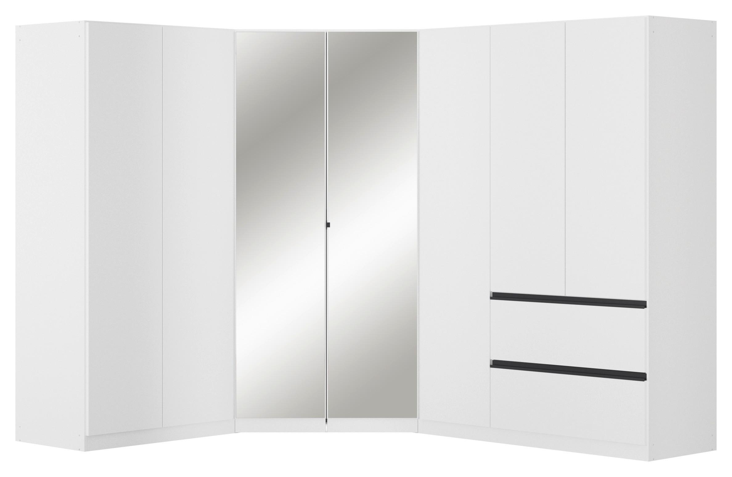 Eckkleiderschrank Costa Weiß B: 208 cm - Weiß, MODERN, Holzwerkstoff (208/197/253cm) - Rauch Möbel