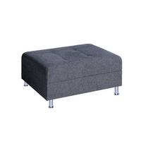 Taburet SOFIA antracitová - barvy chromu/antracitová, Basics, textil (100/80/47cm) - P & B