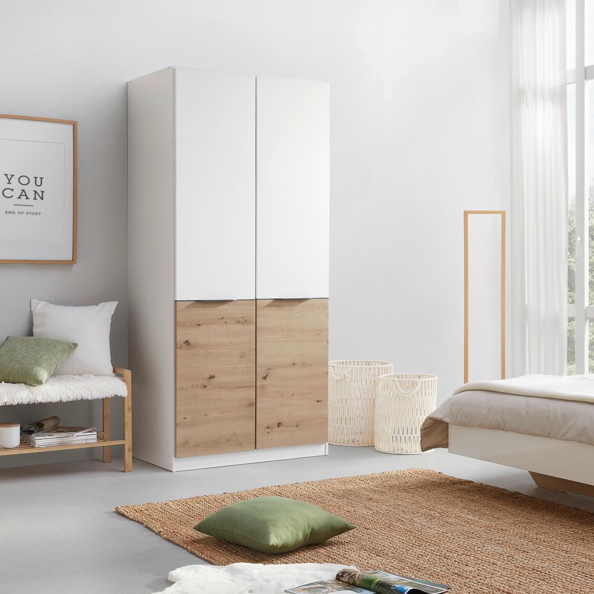 SKRIŇA S OTOČNÝMI DVERAMI MAX-EXTRA - sivá/biela, Konventionell, kompozitné drevo/plast (91/197/54cm)