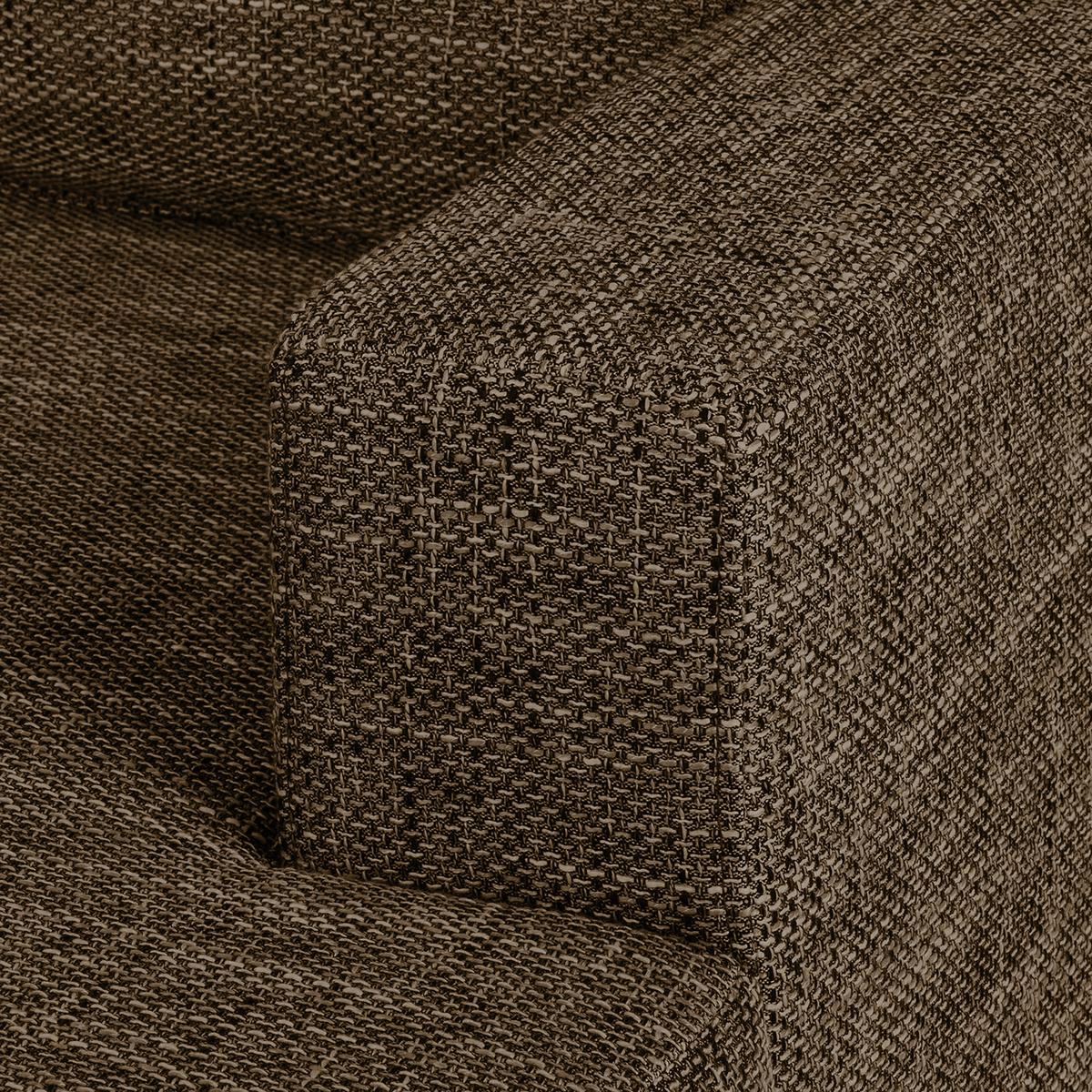 Ecksofa Grenwood Braun S: 200x144 Cm - Chromfarben/Braun, Design, Textil (200/144cm) - MID.YOU