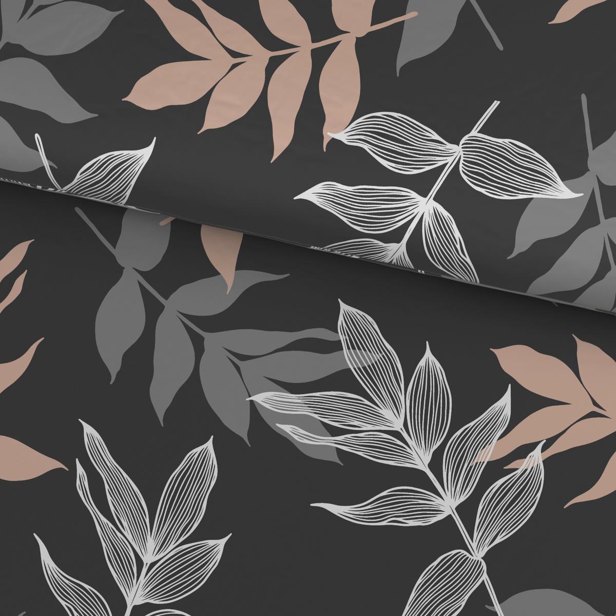 BETTWÄSCHE BLÄTTERTANZ - Grau, MODERN, Textil - Luca Bessoni