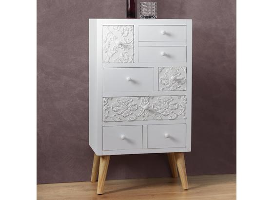 Komoda Valentina - biela/farby pínie, Moderný, drevo (50/90/32cm) - Modern Living Komoda Valentina - biela/farby pínie, Moderný, drevo (50/90/32cm) - Modern Living