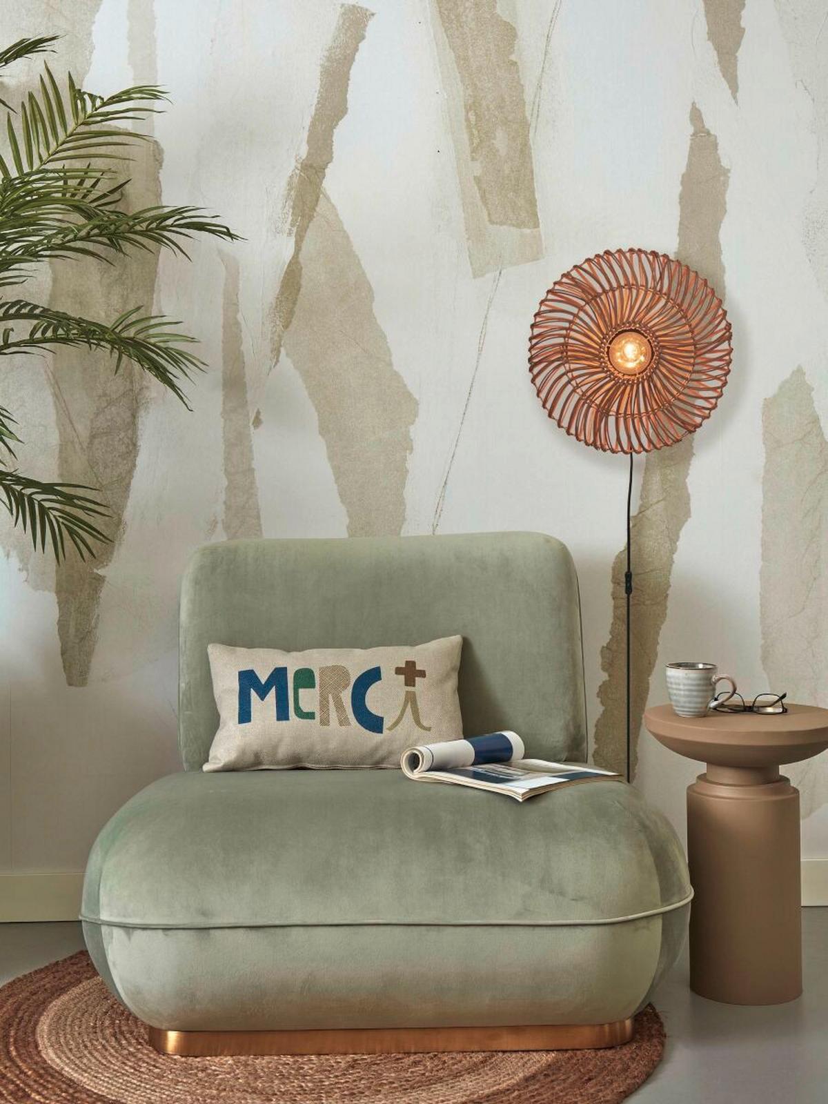 Wandleuchte Zanzibar/W/4012/N - Naturfarben, Trend, Naturmaterialien (40/12cm) - Good & Mojo