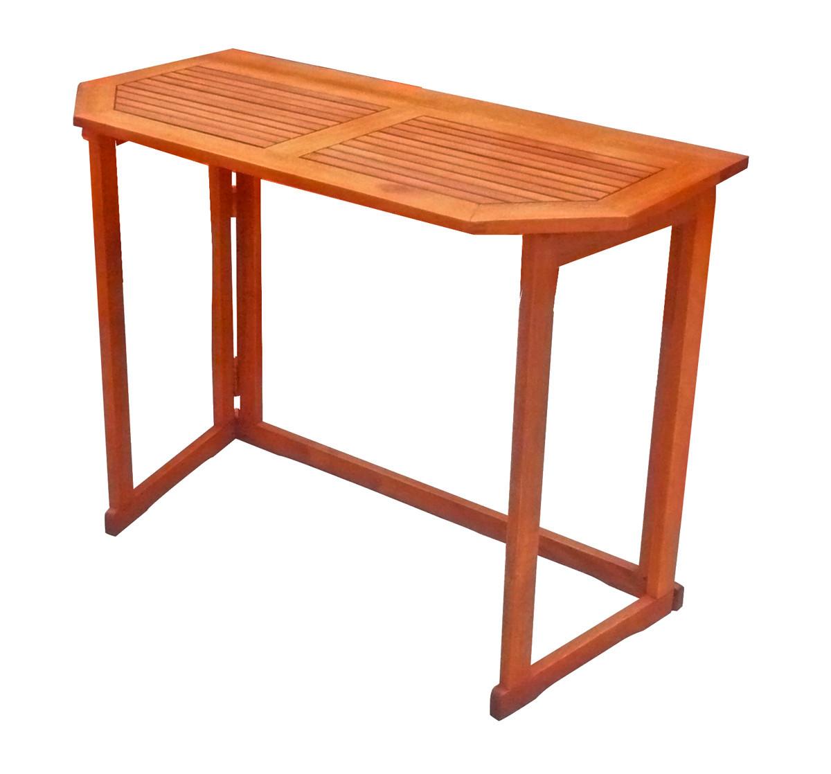 Balkontisch Klappbar Eukalyptusholz L 100 cm - Braun, Basics, Holz (100/50/75cm) - Gardenson