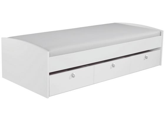 Posteľ Point - biela, Moderný, kompozitné drevo (95/55/206cm) Posteľ Point - biela, Moderný, kompozitné drevo (95/55/206cm)