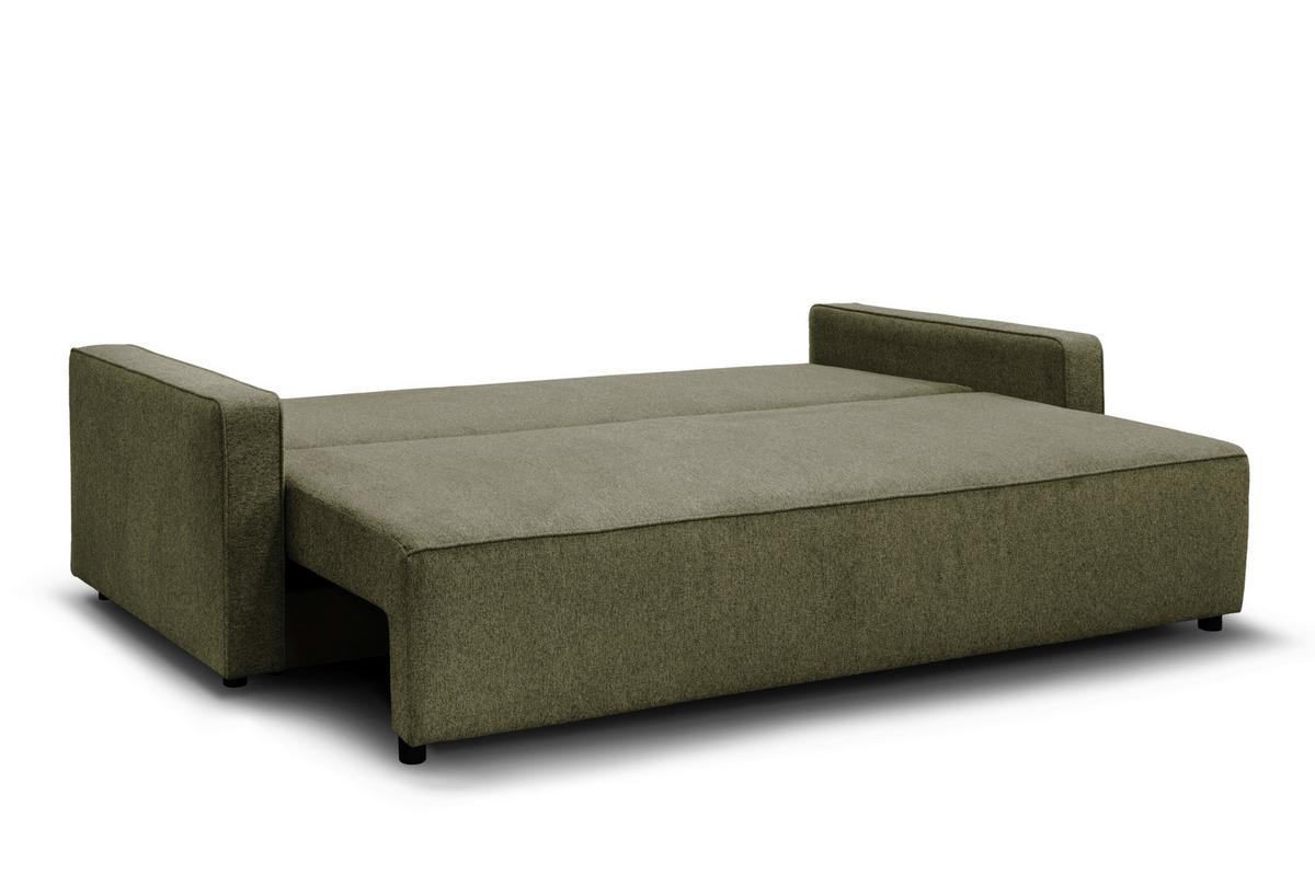 Rozkladacia pohovka NERA, zelená tk. MATANA - zelená, Modern, textil/plast (232/90/100cm)