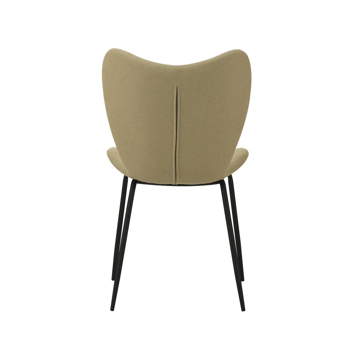 Stuhl-Set Caen Grün B: 50 cm - Schwarz/Grün, MODERN, Textil/Metall (50/88,5/42cm) - MID.YOU