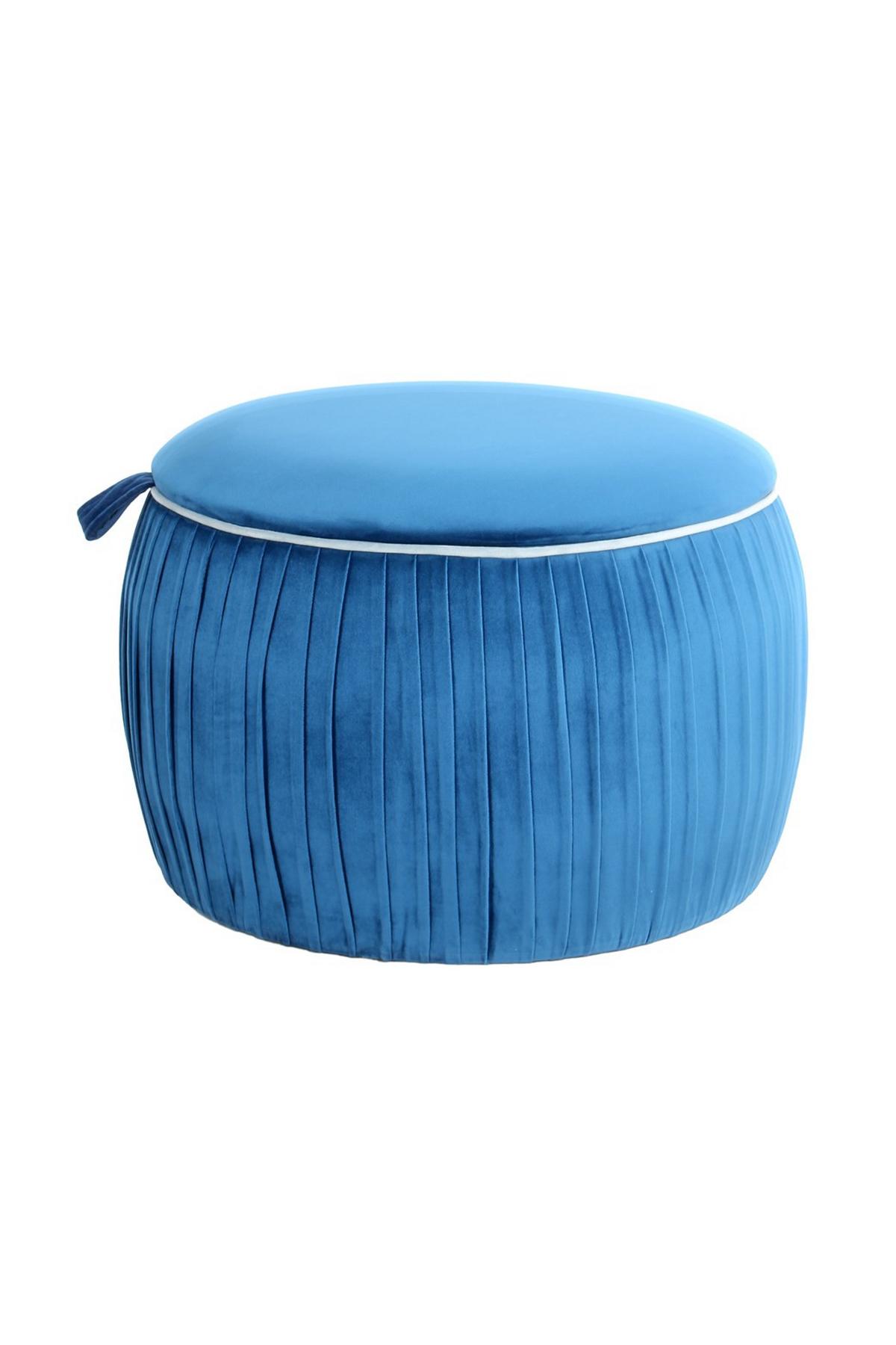 Hocker Adoree Bau B: 63 Cm - Blau, Design, Textil (63cm) - Kayoom