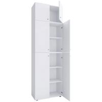 Botník Lona XXL, bílý - bílá/šedá, Konvenční, kompozitní dřevo/plast (70/223/39cm) - MID.YOU