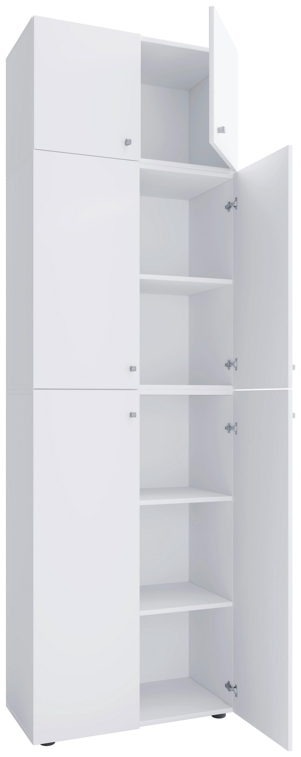 Botník Lona XXL, bílý - bílá/šedá, Konvenční, kompozitní dřevo/plast (70/223/39cm) - MID.YOU