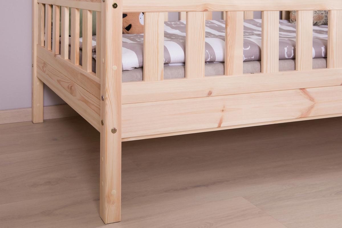 Hausbett Lou Naturfarben B: 90 Cm - Naturfarben/Weiß, MODERN, Holz/Textil (90/200cm) - MID.YOU