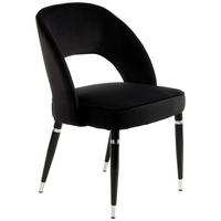 Stuhl-Set Courtney 525 - Silberfarben/Schwarz, MODERN, Textil/Metall (58/83/56cm) - Kayoom