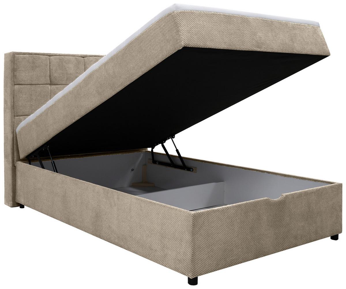 Boxbett Mit Bettkasten Catania 120x200 Cm Creme - Creme, MODERN, Holz/Holzwerkstoff (120/200cm) - MID.YOU