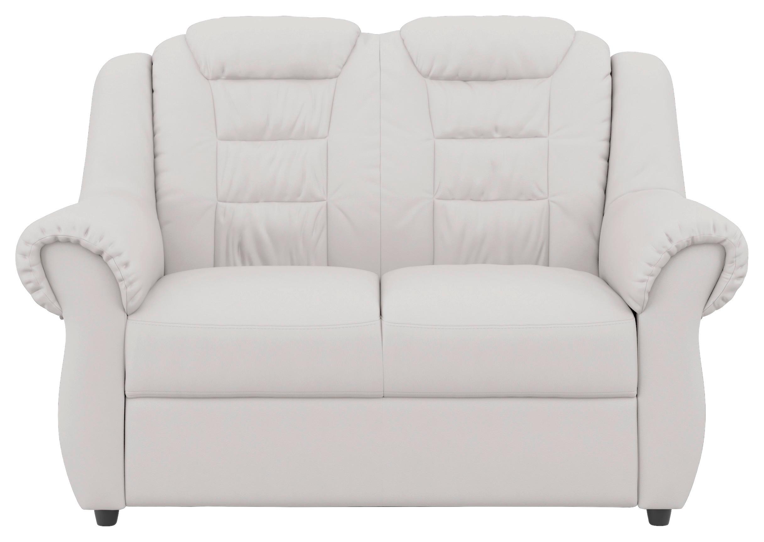 2-sitzer-sofa Boston Weiß Lederlook - Schwarz/Weiß, KONVENTIONELL, Textil (145/102/101cm) - Livetastic