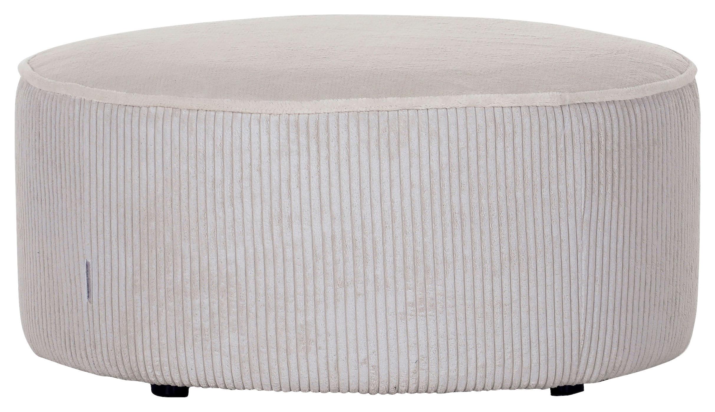 HOCKER Borrby, Naturfarben D: 75 cm - Schwarz/Naturfarben, KONVENTIONELL, Textil (75/38cm) - MID.YOU