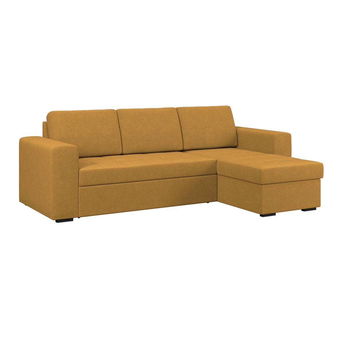 Ecksofa Jan Senfgelb S: 247x155 Cm - Senfgelb, Trend, Textil (247/155cm)