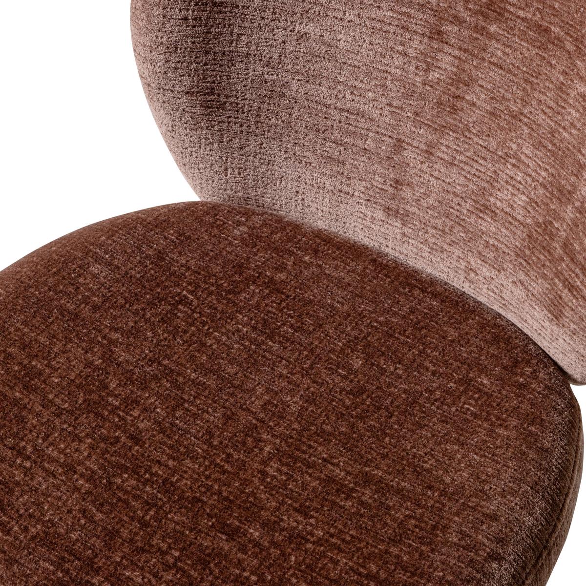 STUHL-SET Femke Braun B: 58cm - Braun, MODERN, Textil/Metall (58/80/65cm) - Livetastic